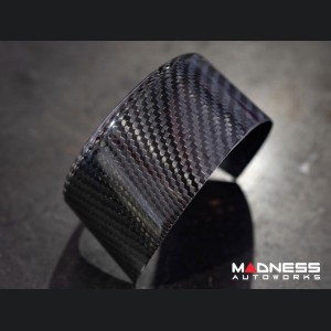 Alfa Romeo Giulia Front Emblem Frame Cover - Carbon Fiber